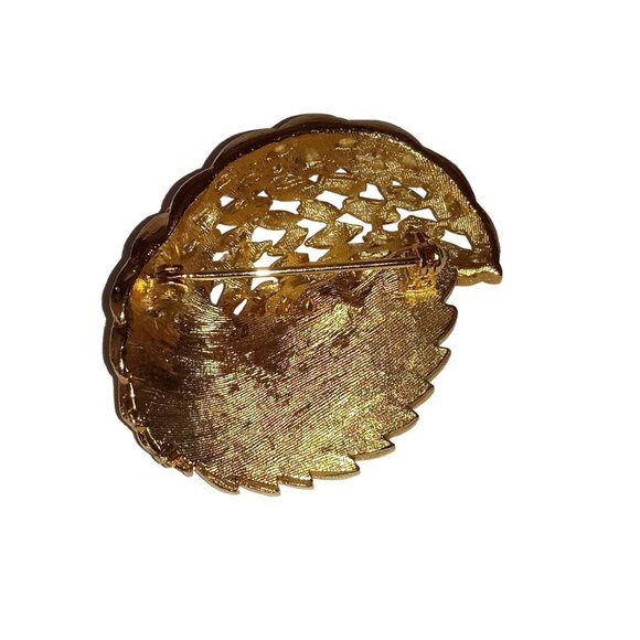 Textured Gold Plate‎ Brooch - Picture 6 of 8